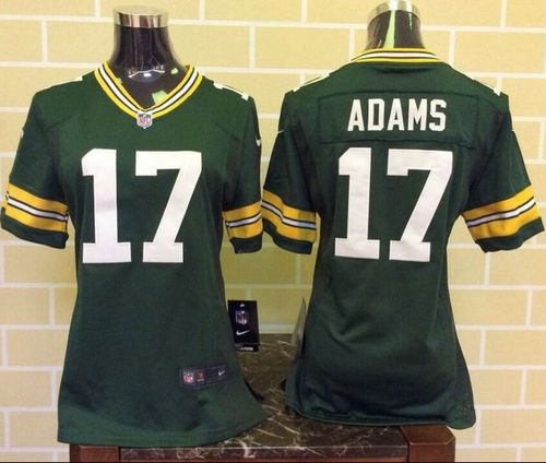 Nike Packers #17 Davante Adams Green Team Color Women's Stitched NFL Elite Jersey